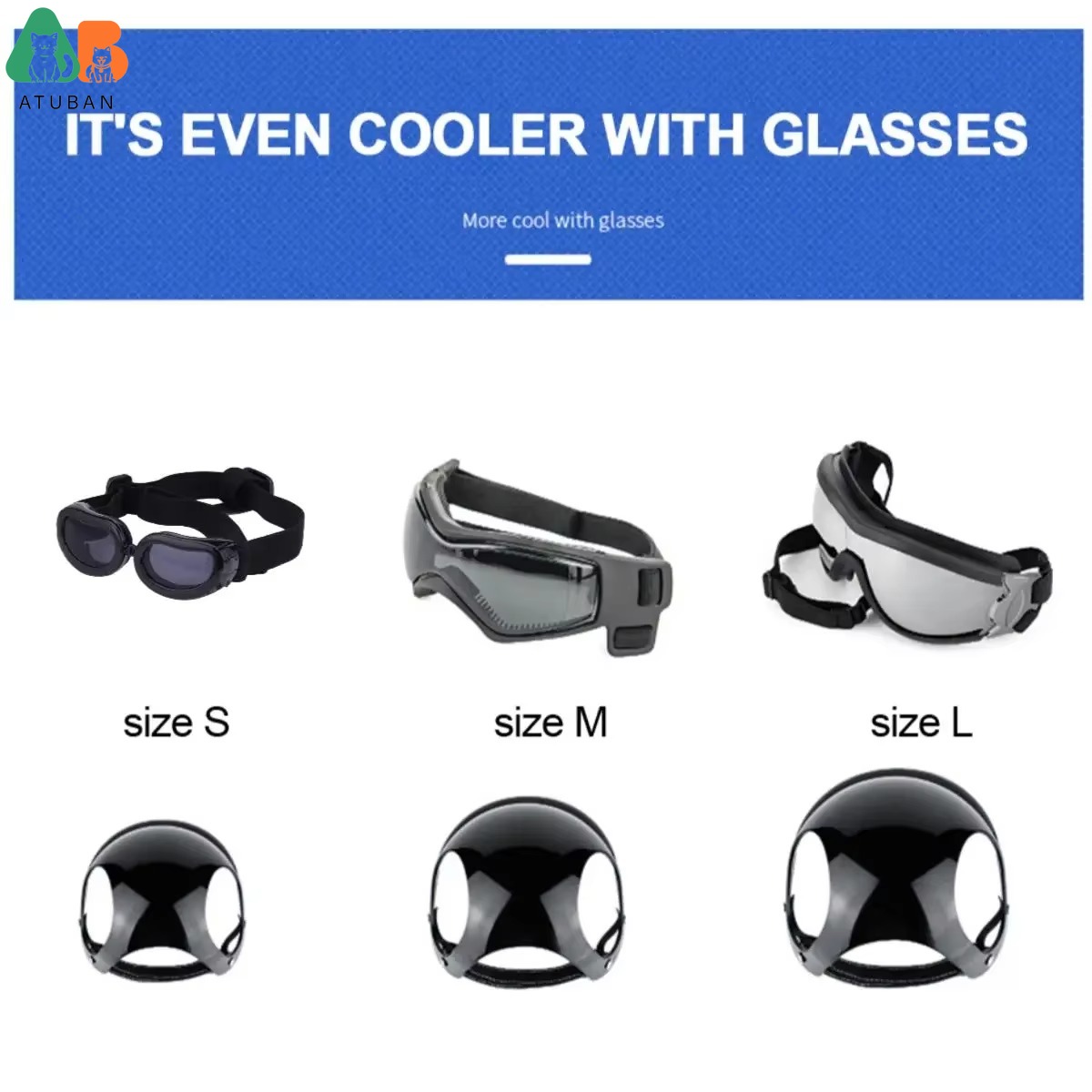Dog Sunglasses Pet Helmet Set  - Motorcycle Gear Dogs ulasan dan harga
