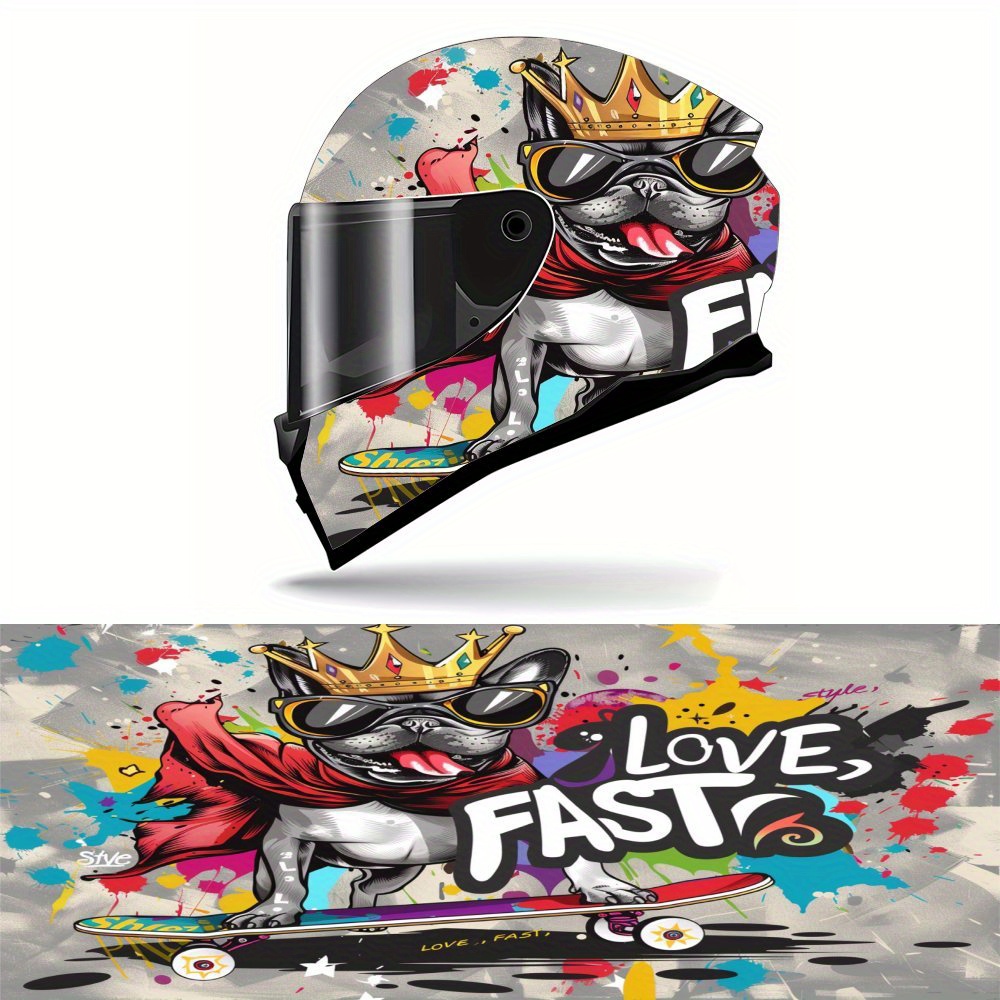 Doodle Dog Pile Full Helmet Wr - Motorcycle Gear Dogs ulasan dan harga