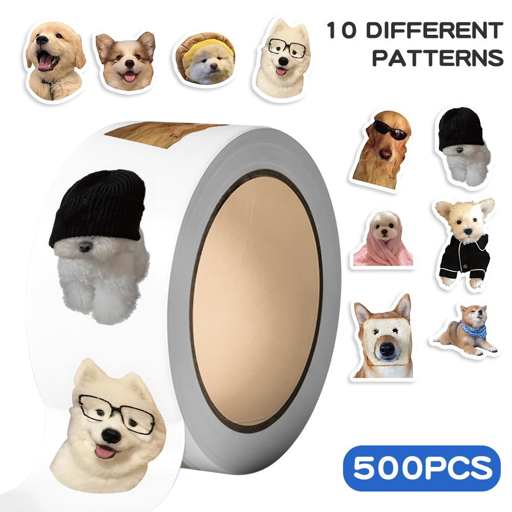 500pcs Cartoon Dog Expression  - Motorcycle Gear Dogs ulasan dan harga