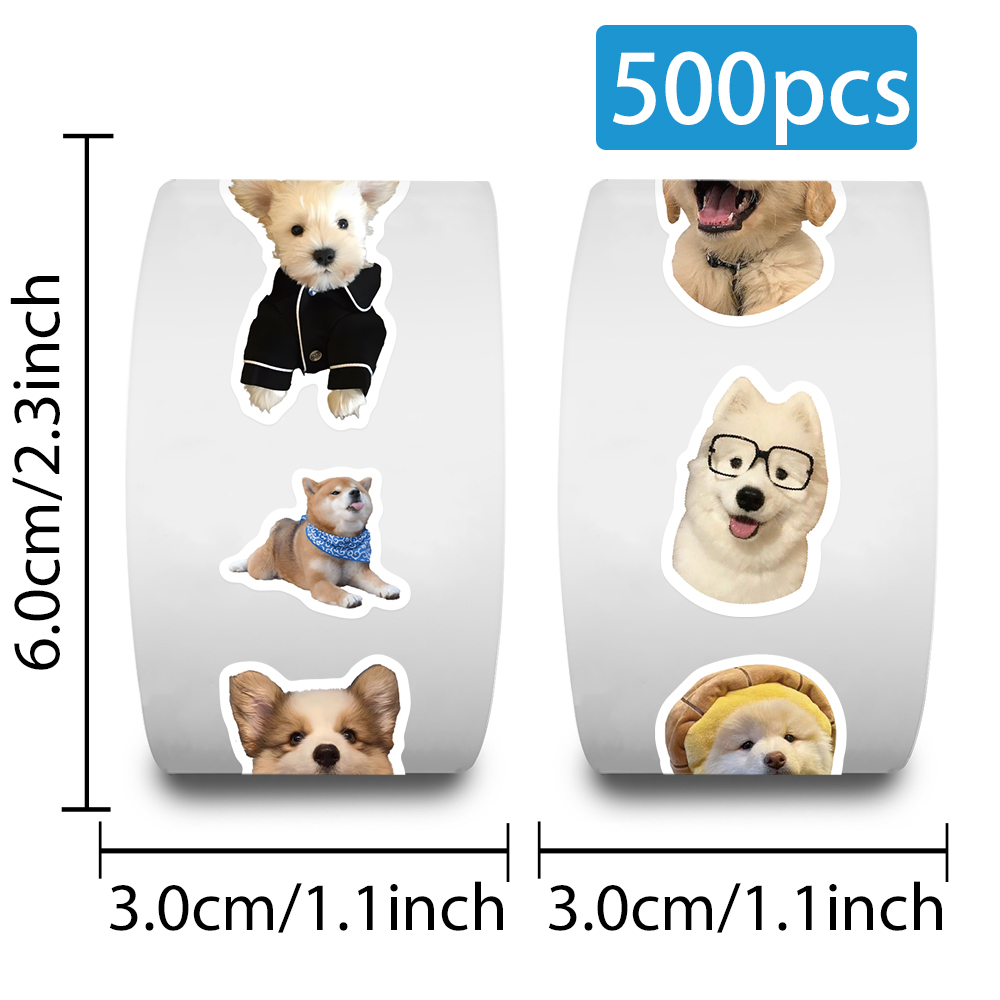 500pcs Cartoon Dog Expression  - Motorcycle Gear Dogs ulasan dan harga