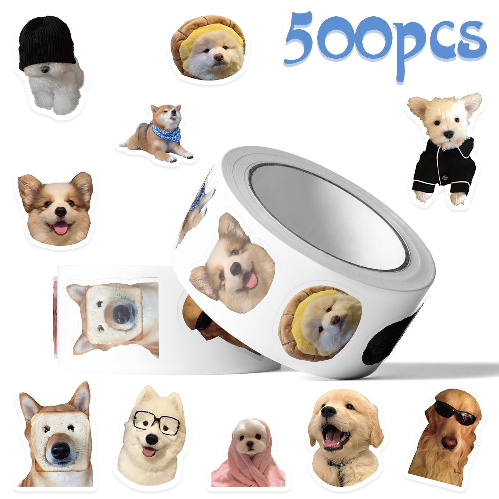 500pcs Cartoon Dog Expression  - Motorcycle Gear Dogs ulasan dan harga
