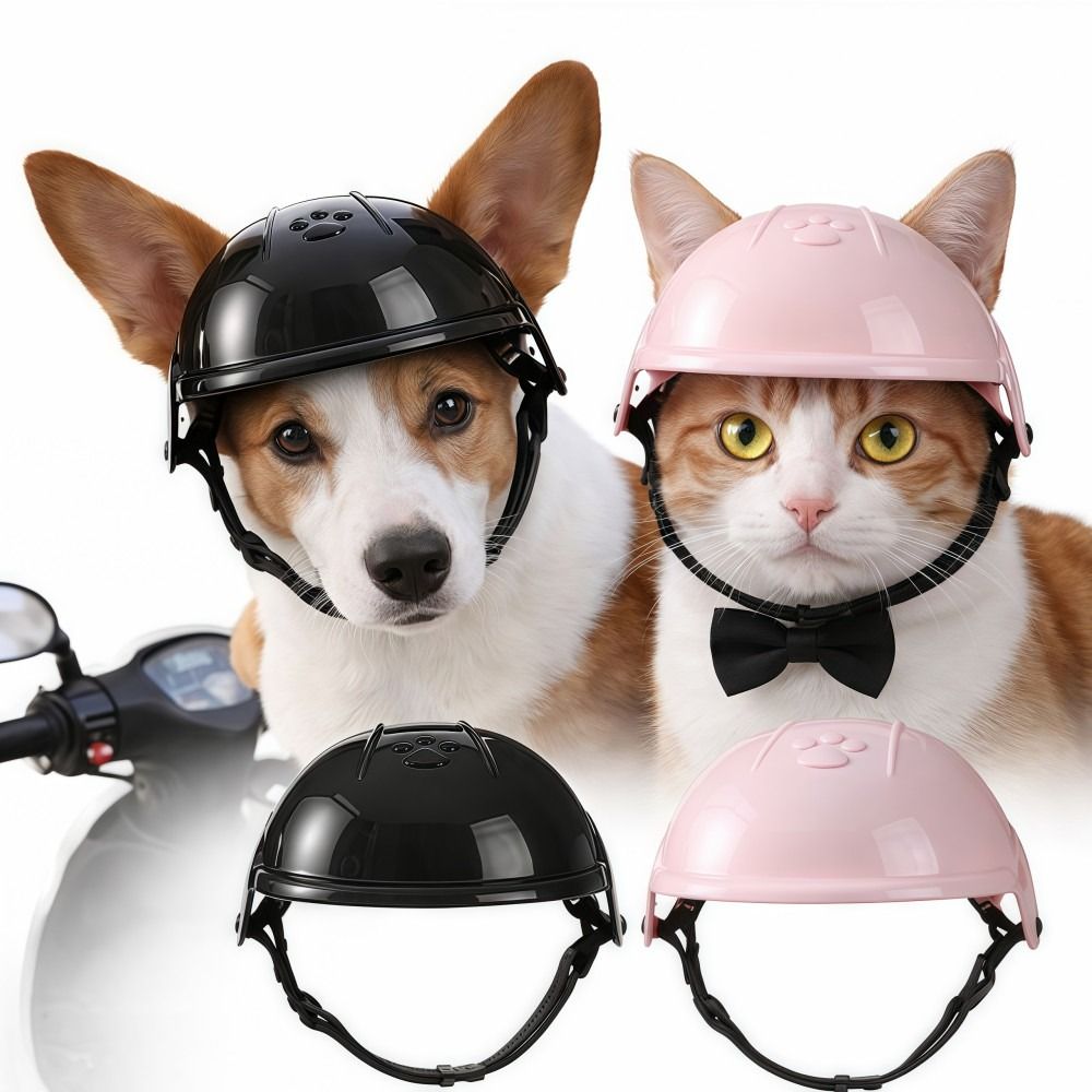 Funny Adjustable Dog Cat Helme - Motorcycle Gear Dogs ulasan dan harga